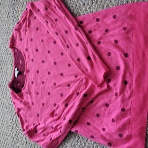 Pink polka dot sweater